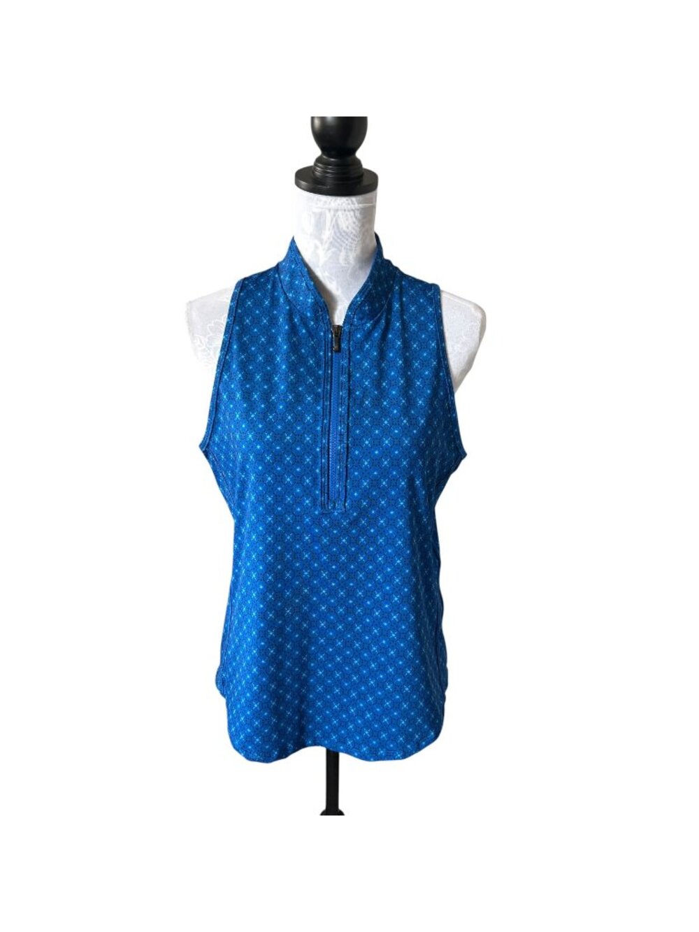 Greyson Moonheart Vesta Womens Golf Polo Athletic Blue Large